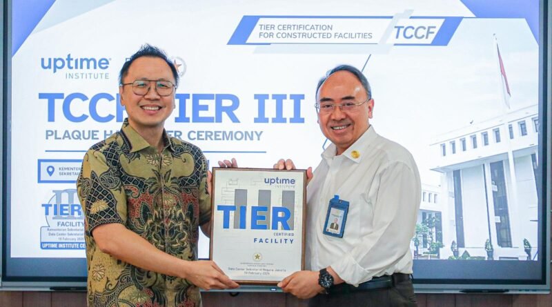Kemensetneg Terima Sertifikasi Tier III Facility Data Center, Perkuat Keandalan Layanan TIK untuk Lembaga Kepresidenan