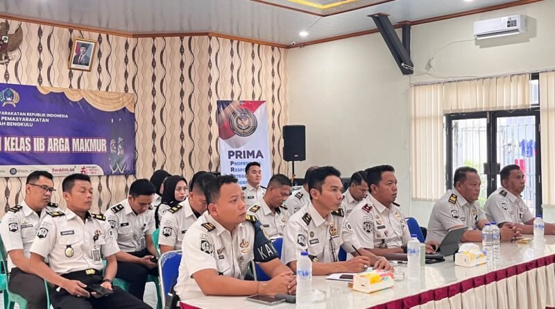 Perkuat Tata Kelola Pemasyarakatan, Lapas Arga Makmur Ikuti Pengarahan Ditjenpas Perkuat Tata Kelola Pemasyarakatan, Lapas Arga Makmur Ikuti Pengarahan Ditjenpas